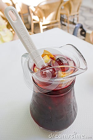 pitcher of sangria Stock Photo