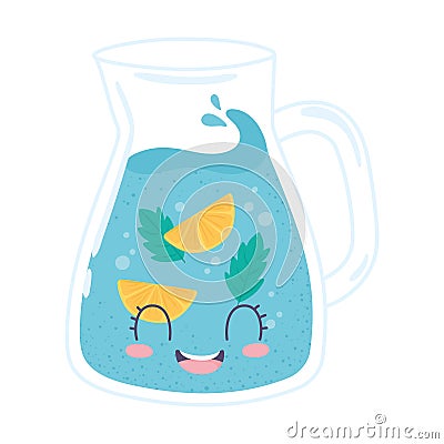 pitcher water refreshment Vector Illustration