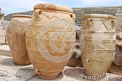 Pitchers in Greece Stock Photo