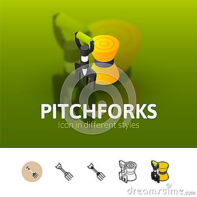 Pitchforks icon in different style Vector Illustration