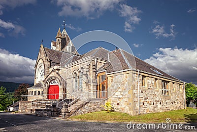 Pitlochry church, in the county of Perthshire in Scotland Stock Photo