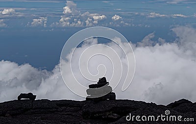 Piton fournaise rÃ©union volcan sky Stock Photo