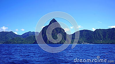 The pitons of saint lucia Stock Photo