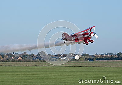 Pitts S2-S shows low-altitude flying Editorial Stock Photo