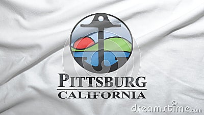 Pittsburg of California of United States flag background Stock Photo