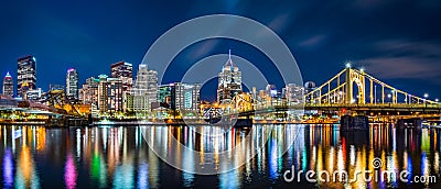 Pittsburgh downtown skyline panorama Stock Photo