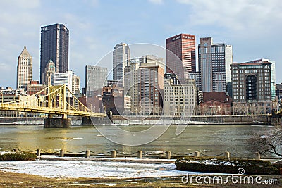 Pittsburgh North Shore View Editorial Stock Photo