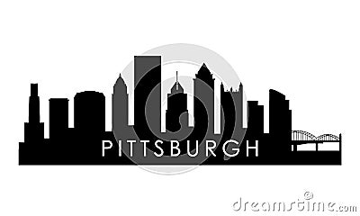 Pittsburgh Pennsylvania skyline silhouette. Vector Illustration