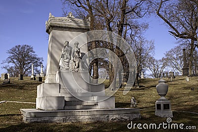 Pittsburgh, Pennsylvania, USA 2-15-2019 The Jones Family monument Editorial Stock Photo