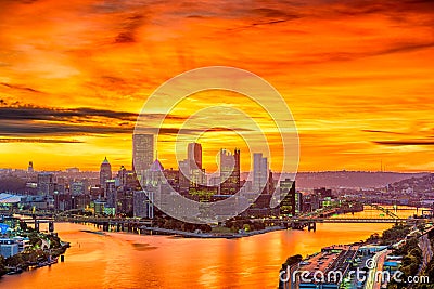 Pittsburgh, Pennsylvania, USA Skyline Stock Photo