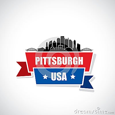 Pittsburgh skyline - Pennsylvania - vector illustration Vector Illustration