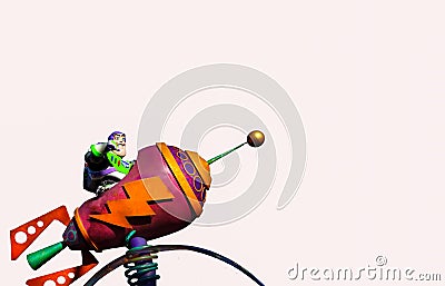 Pixar Buzz Lightyear Isolated Editorial Stock Photo