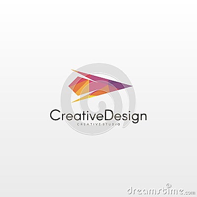 Pixel arrow. Arrow going fast,success business logo Vector Illustration