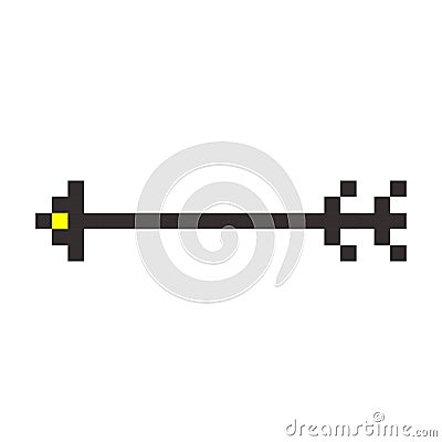 Pixel arrow pointer icon link marker Vector Illustration