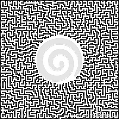 Pixel art labyrinth Vector Illustration