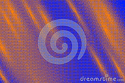Pixel bitmap background with retro dotted pattern. Blue and orange vector gradation abstract gradation. Noise effect Vector Illustration