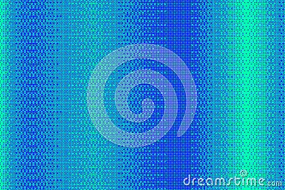 Pixel bitmap background with retro dotted pattern. Blue striped vector abstract gradation. Noise effect dither halftone Vector Illustration