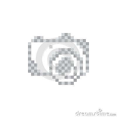 pixel camera photograpy sign symbol Vector Illustration