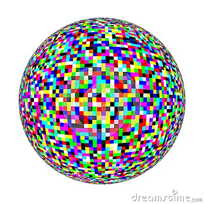 Pixel color bubble Vector Illustration
