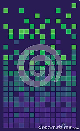Pixel disintegration background. Decay effect. Dispersed dotted pattern. Concept of disintegration, pixel mosaic Vector Illustration