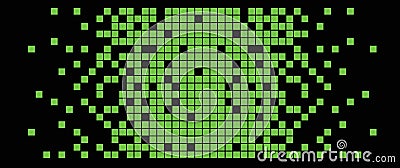 Pixel disintegration color background. Decay effect. Dispersed dotted pattern. Concept of disintegration, pixel mosaic Vector Illustration