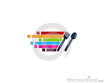 Pixel Food Icon Logo Design Element Vector Illustration