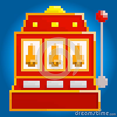 Pixel gaming machine Vector Illustration