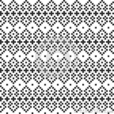 Pixel geometric seamless pattern backgrounds Vector Illustration