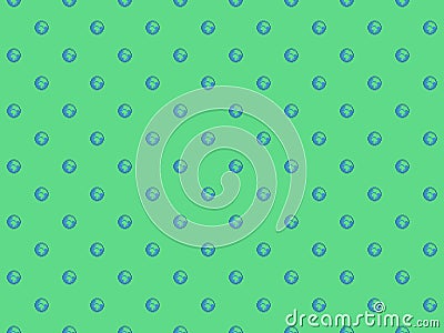 Pixel green earth wallpaper - seamless pattern Stock Photo