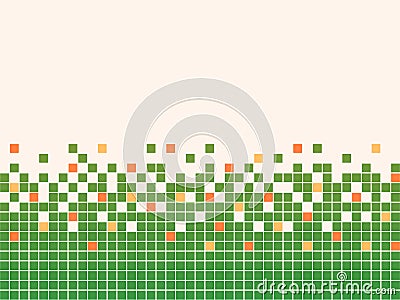 Pixel mosaic background Cartoon Illustration