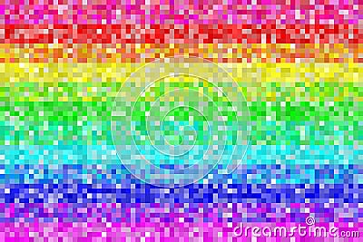 Pixel Rainbow Pattern Background. EPS8 Vector Vector Illustration