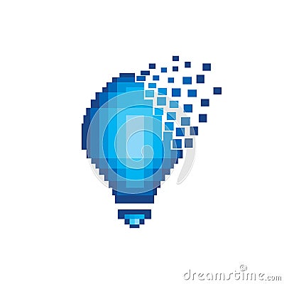 Modern Tech Bulb logo designs concept. Vector Illustration