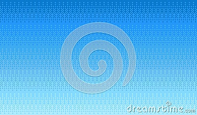 Pixelated bitmap gradient texture. Retro pixel blue art. Abstract glitch-style pattern Vector Illustration