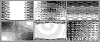 Pixelated gradient bitmap frame background. Y2K aesthetics texture. Black color. Retro game technology rectangle Vector Illustration