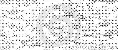 Pixelated grain texture bitmap. Dither grunge background. Abstract dotted glitchy pattern. Video game screen wallpaper Vector Illustration