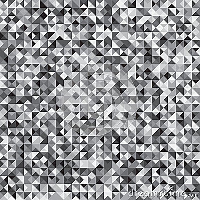 Pixelated grey mosaic check pattern background Vector Illustration