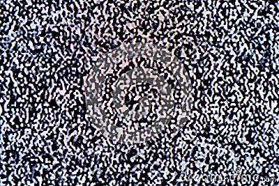 Pixelated television screen with static noise caused by bad signal reception or no signal. Abstract background. Stock Photo