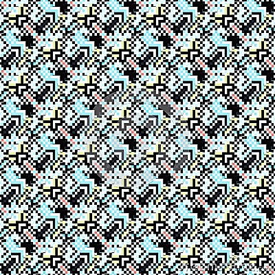 Pixels beautiful abstract geometric seamless pattern vector illustration Vector Illustration