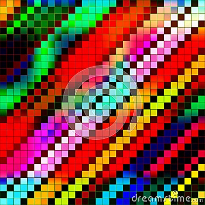 Pixels beautiful psychedelic pattern vector illustration Vector Illustration