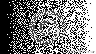 The pixels are scattered, dissolve. Pixel gradient Speed seamless pattern. Black and white abstract vector background Vector Illustration