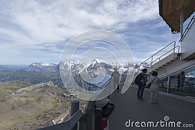 Piz Gloria restaurant, Schilthorn Editorial Stock Photo