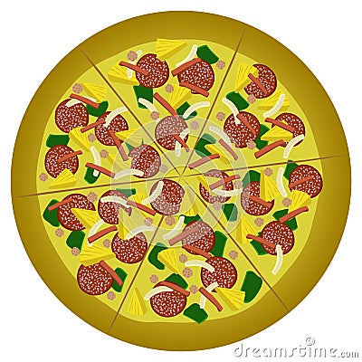 Pizza Cartoon Illustration