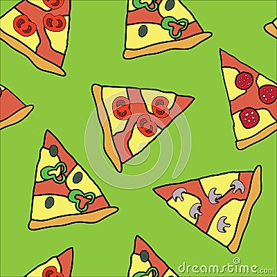 Pizza background Cartoon Illustration