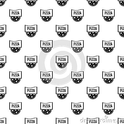 Pizza badge or signboard pattern vector Vector Illustration