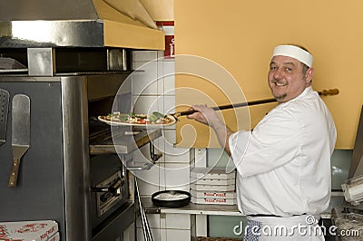 Pizza bakers Stock Photo