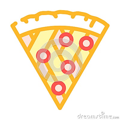 pizza bakery dish color icon vector illustration Vector Illustration