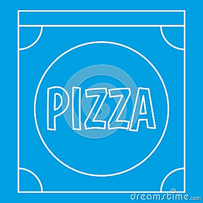 Pizza box icon, outline style Vector Illustration