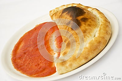 Pizza Calzone Stock Photo