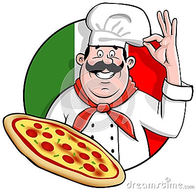 Pizza Chef Stock Photo