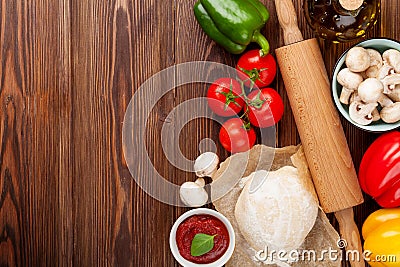 Pizza cooking ingredients Stock Photo